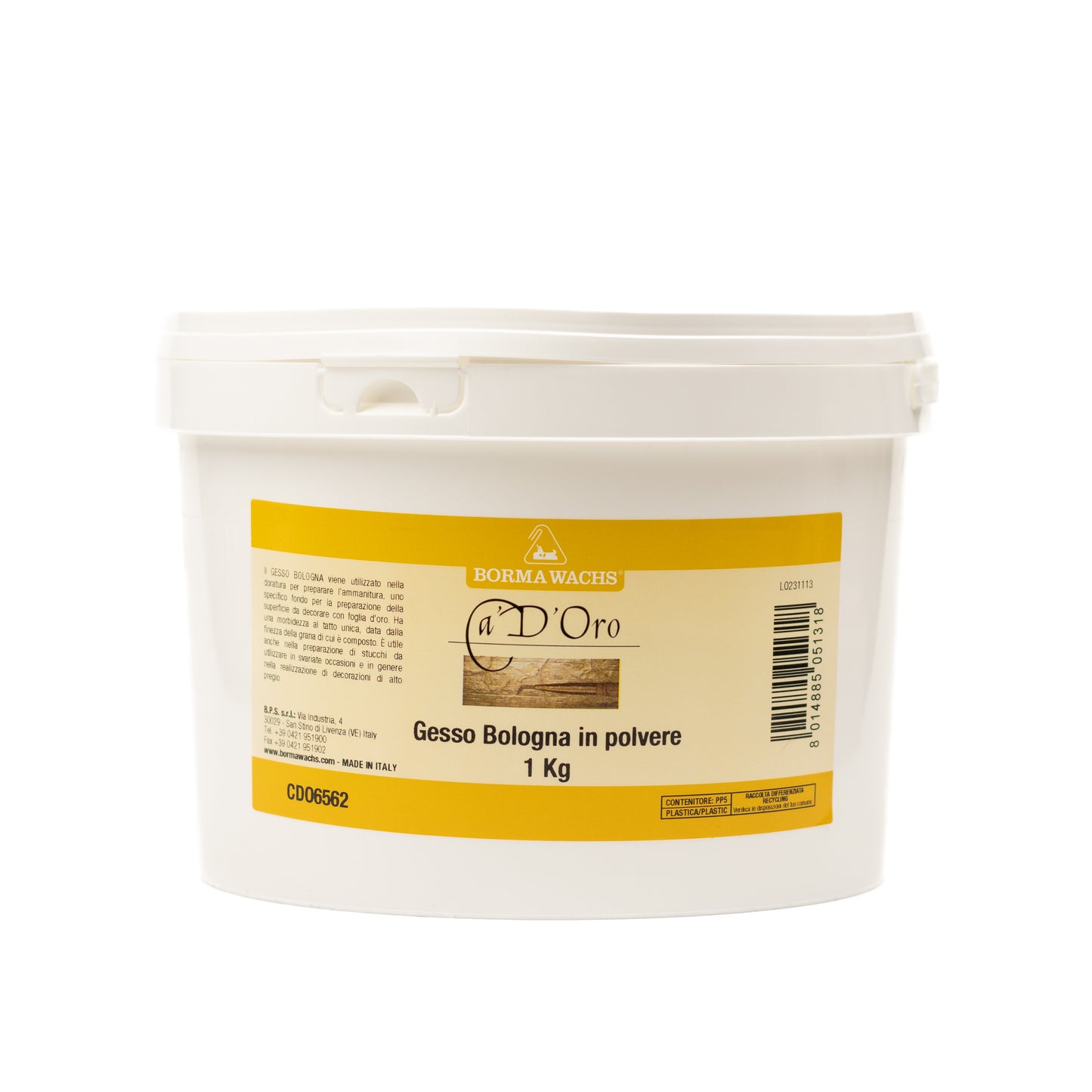 Gesso Bologna Borma Wachs 1kg - Colorificio Sarzi Amadè